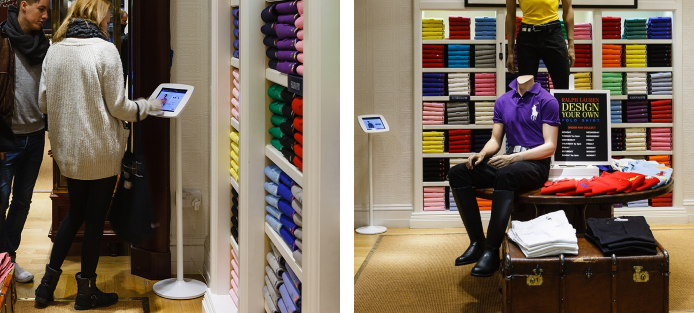 Kioski multimedialne Bouncepad w salonach marki Ralph Lauren