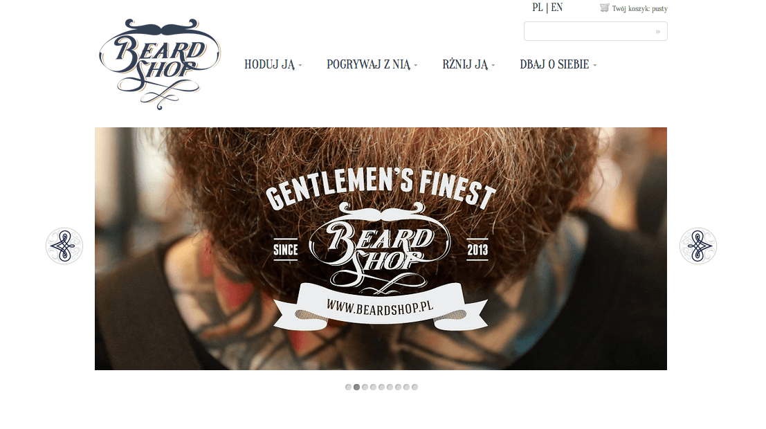 Główna strona sklepu Beardshop
