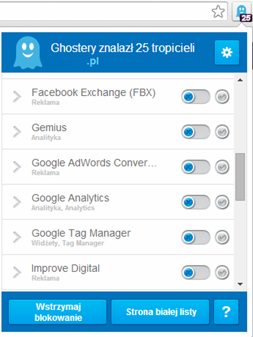 Dodatek Ghostery