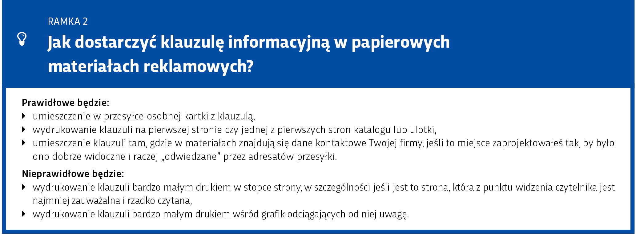 Ramka: Klauzula informacyjna na papierze