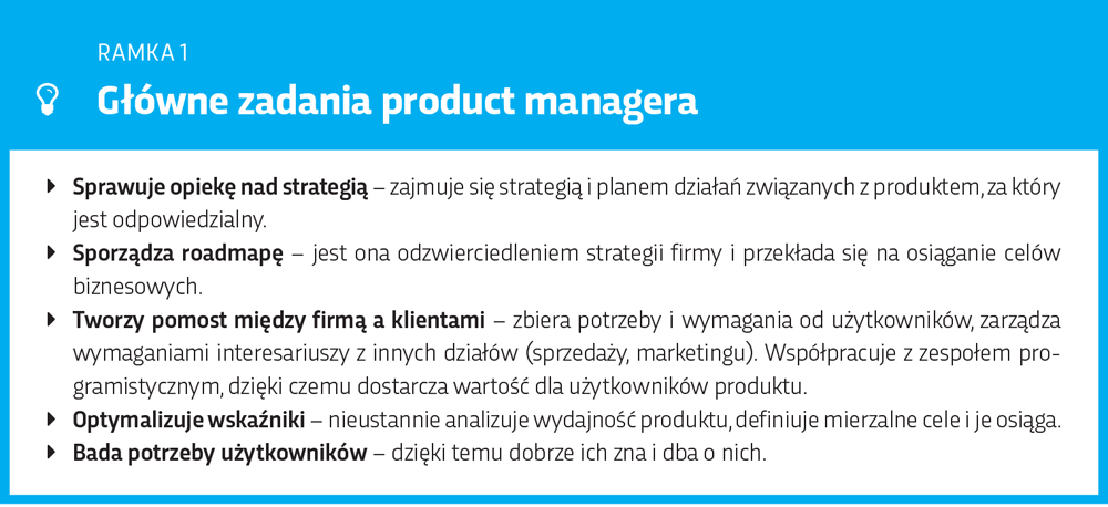 Główne zadania idealnego product managera
