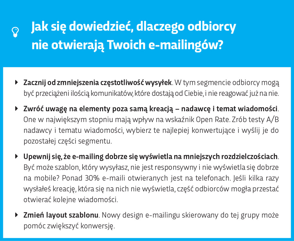 Dlaczego odbiorcy nie otwierają moich mailingów?