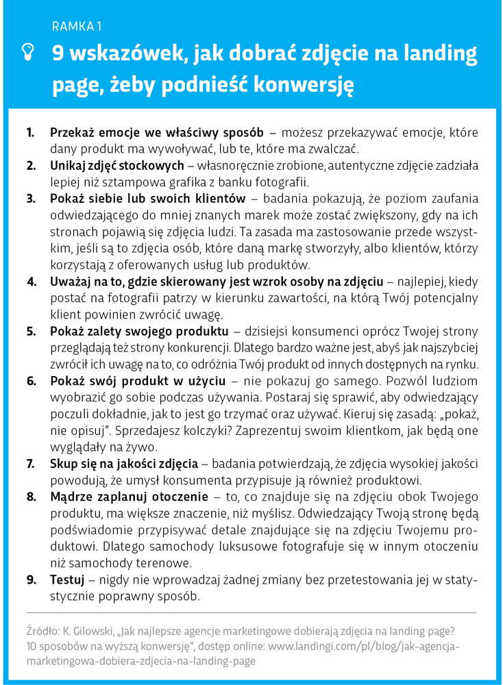 9 wskazówek jak dobrać zdjęcie do landing page