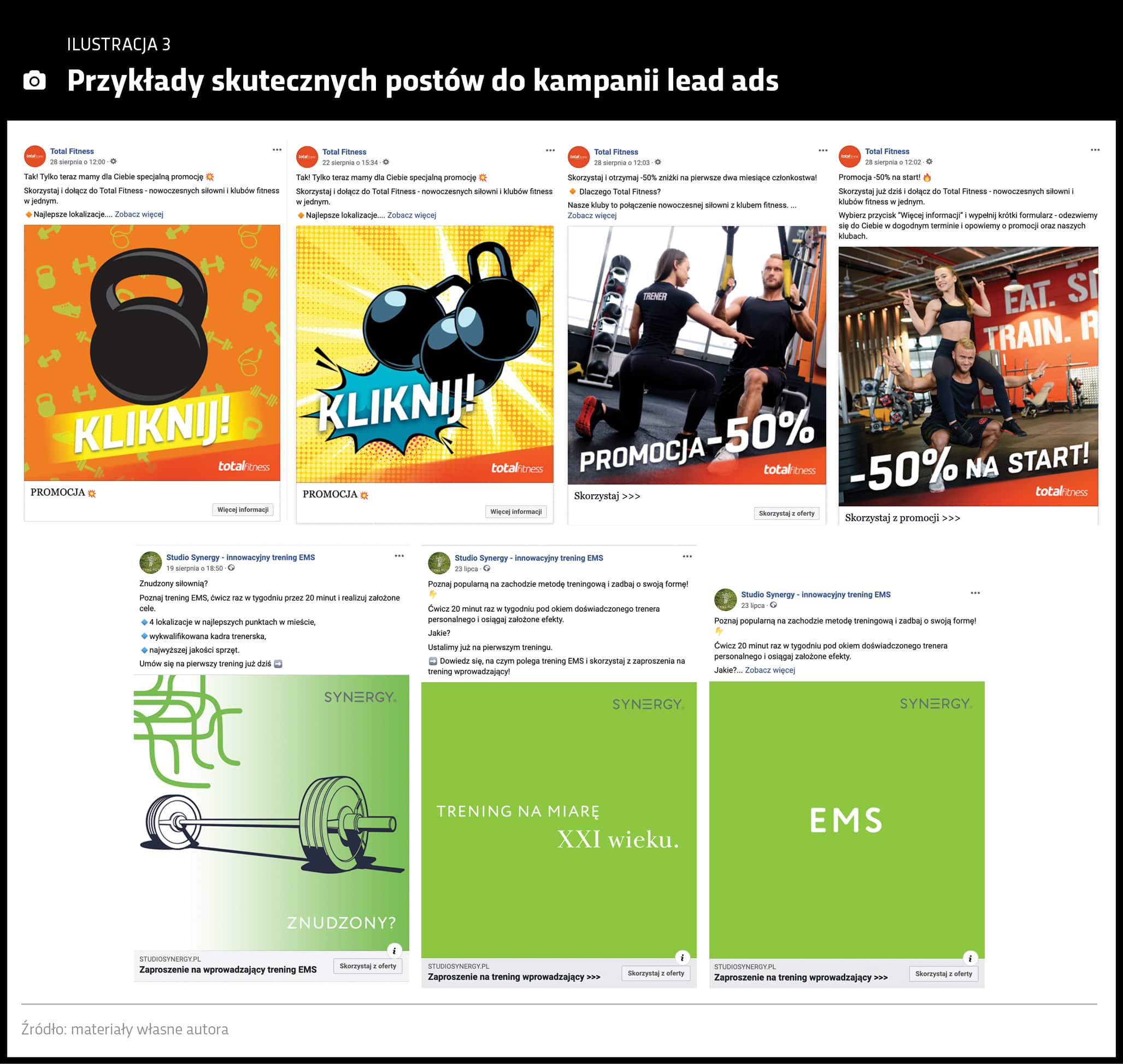 Kampanie lead ads na Facebooku - przykłady skutecznych kreacji