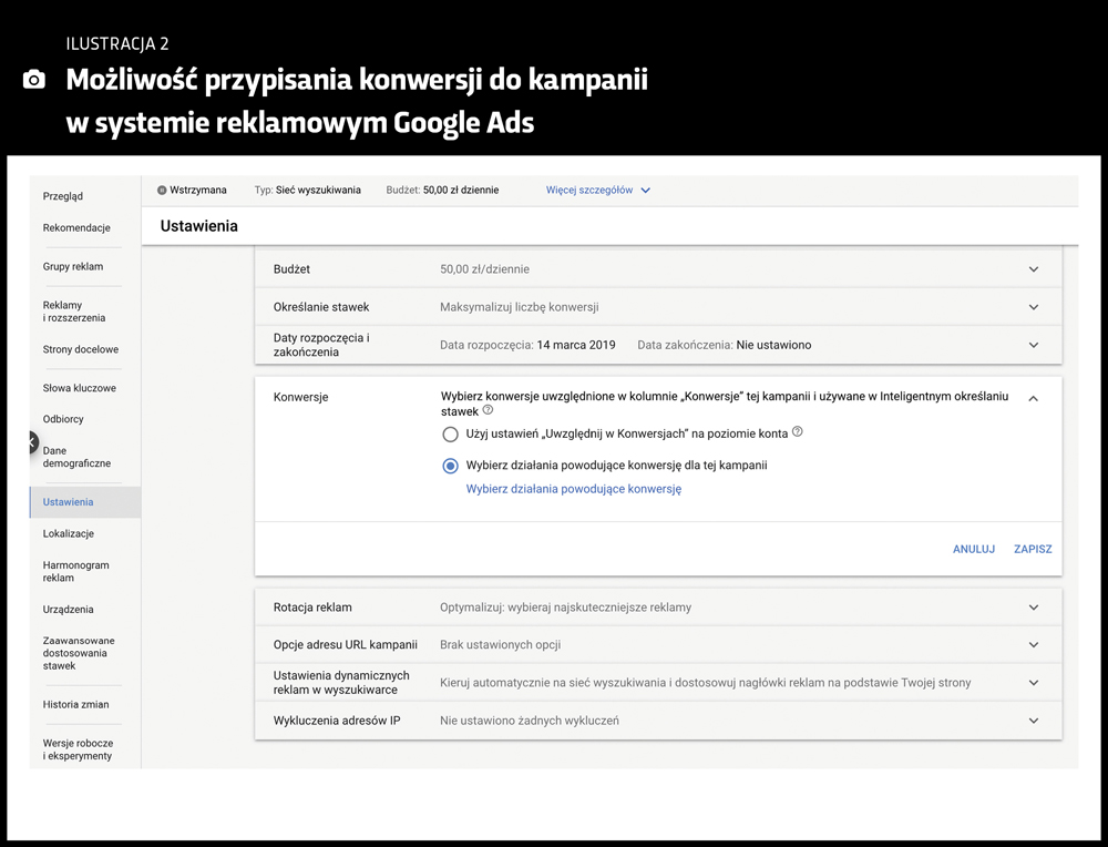 Generowanie leadów: Przypisanie konwersji do kampanii Google Ads 
