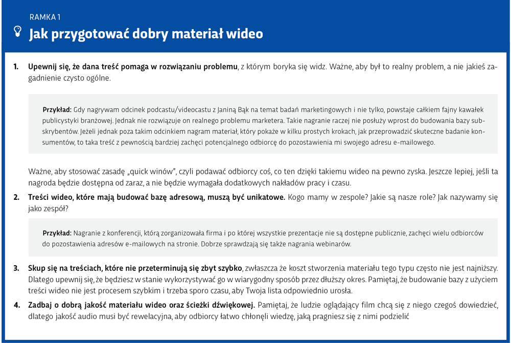 Jak przygotować dobry materiał video