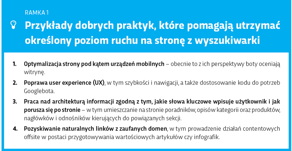 Przykłady dobrych praktyk utrzymujących ruch na stronie