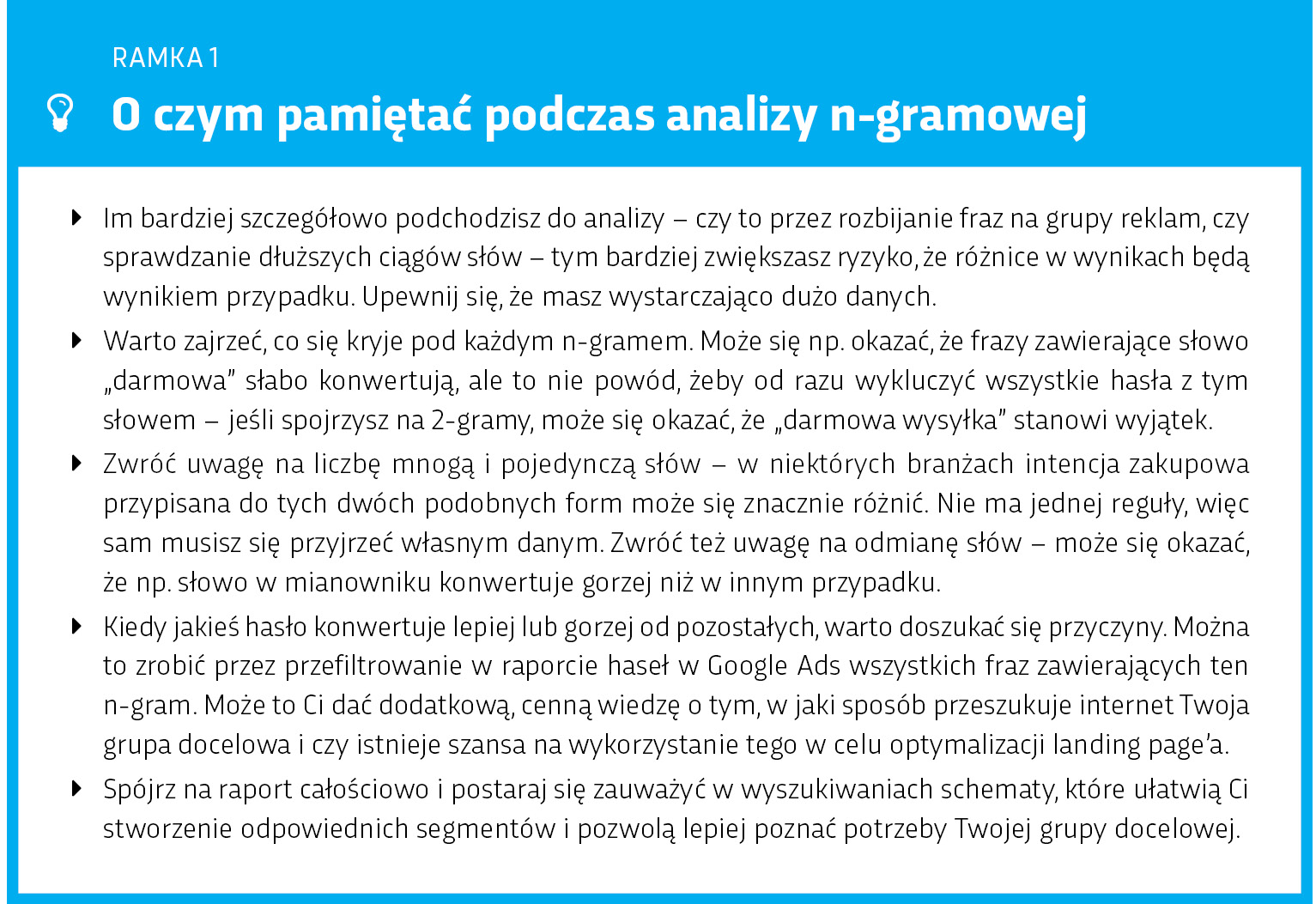 O czym pamiętać w analizie n-gramowej