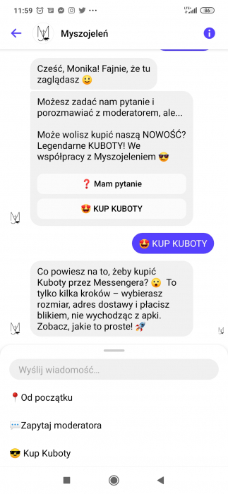 czatbot w messengerze