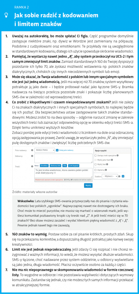 Jak sobie radzić z kodowaniem i limitem znaków