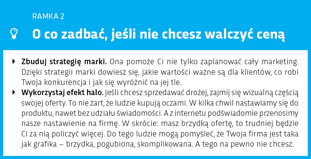 O co zadbać, jeśli nie chcesz walczyć ceną