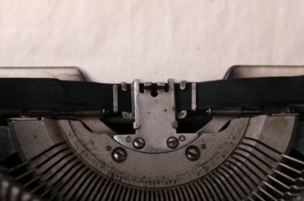 Antique Typewriter. Vintage Typewriter Machine close-up