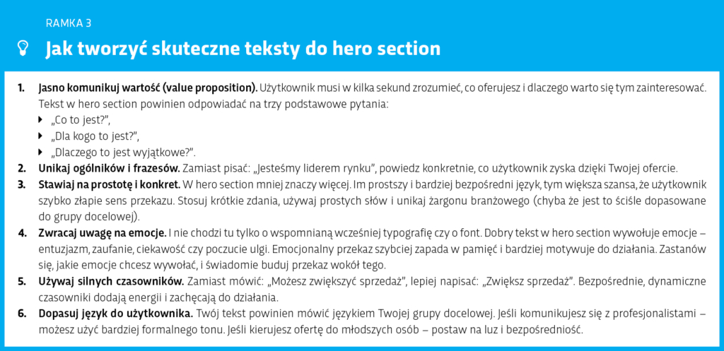 Jak tworzyć skuteczne teksty do hero section