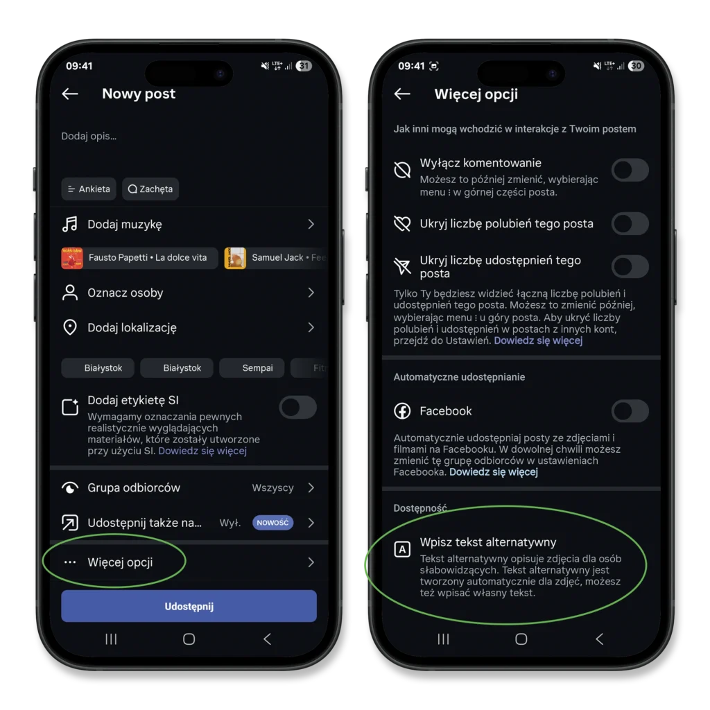 jak ustawić alt na instagramie