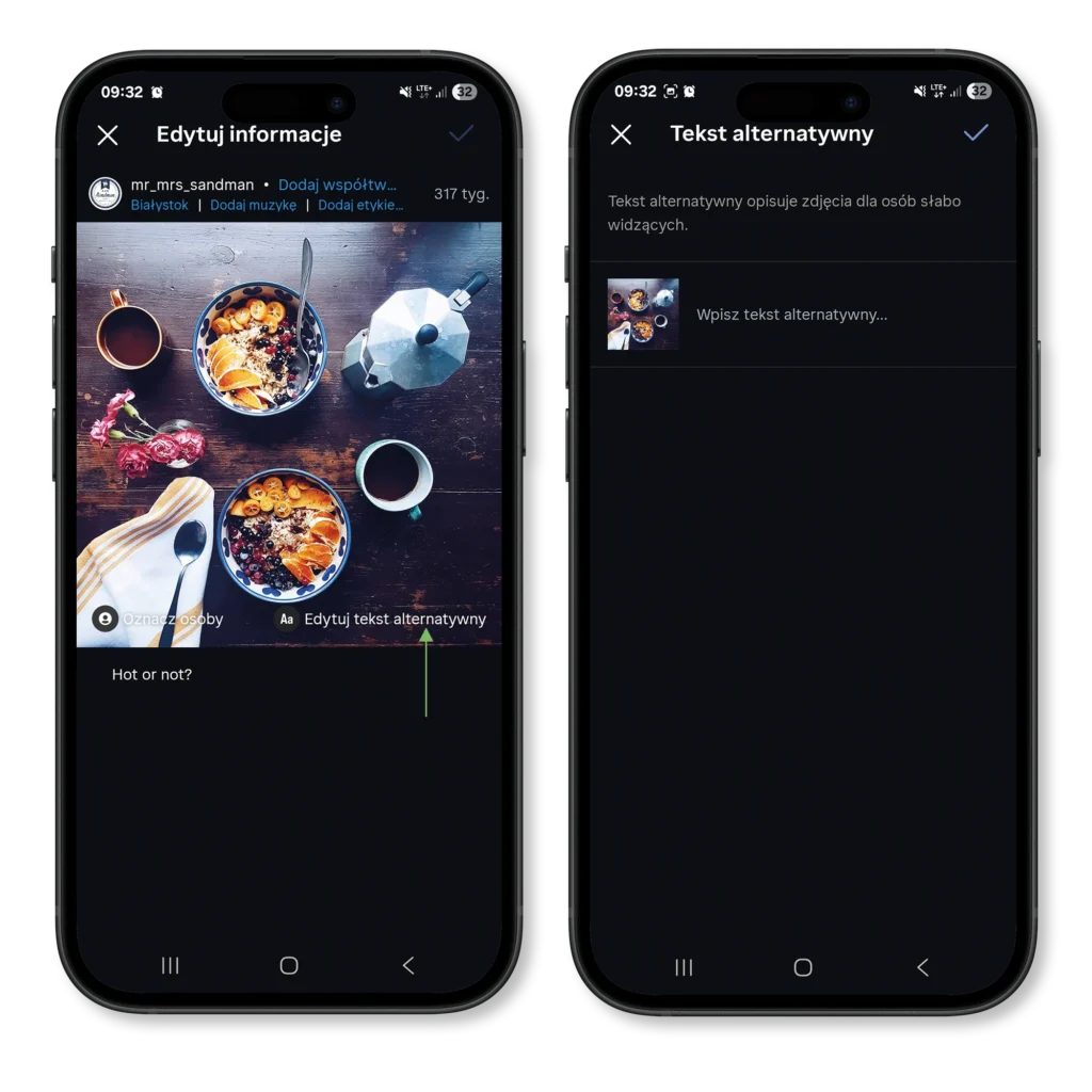 alt na instagramie