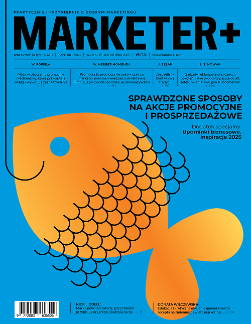 Sprawdzone sposoby na akcje promocyjne i prosprzedażowe + Upominki biznesowe. Inspiracje 2025 – „Marketer+” nr 5 (73) 2025
