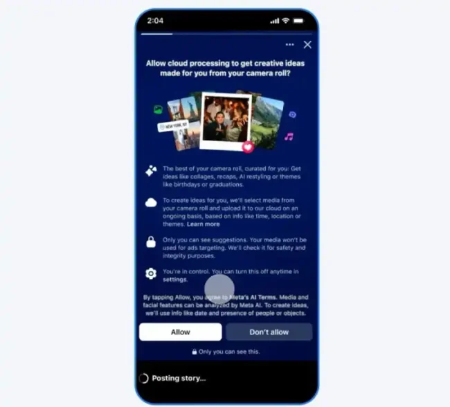 grafika prezentująca tworzenie kolaży na Facebooku