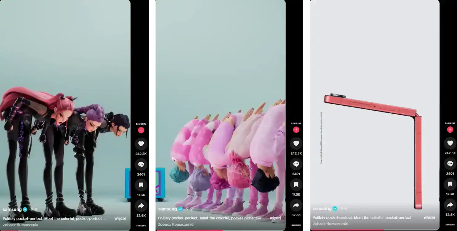 Kampania Samsunga, promująca serię Galaxy Z Flip