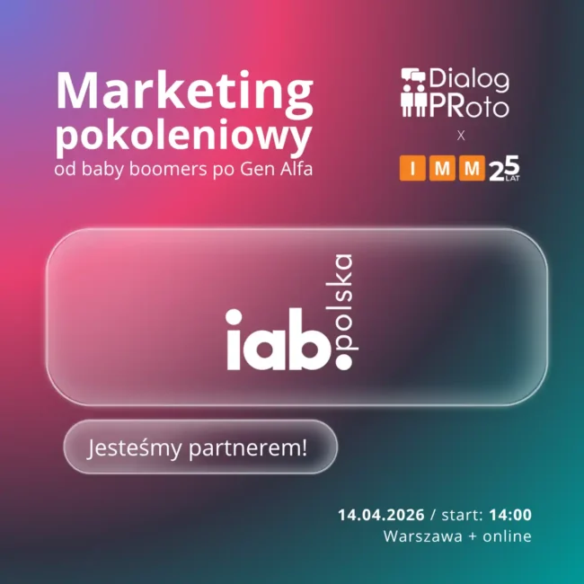 Grafika promująca Dialog PRoto x IMM