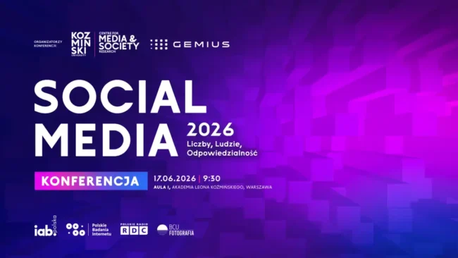 baner Konferencji „Social Media 2026: Liczby, Ludzie, Odpowiedzialność”