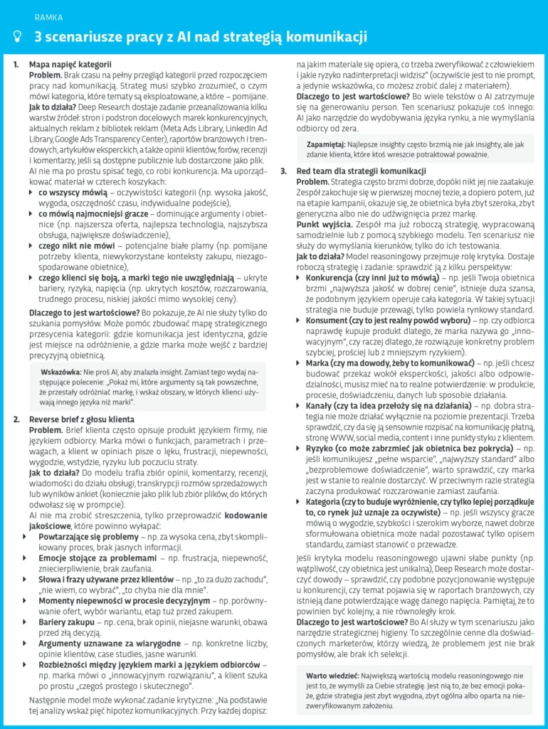 3 scenariusze pracy z AI nad strategią komunikacji