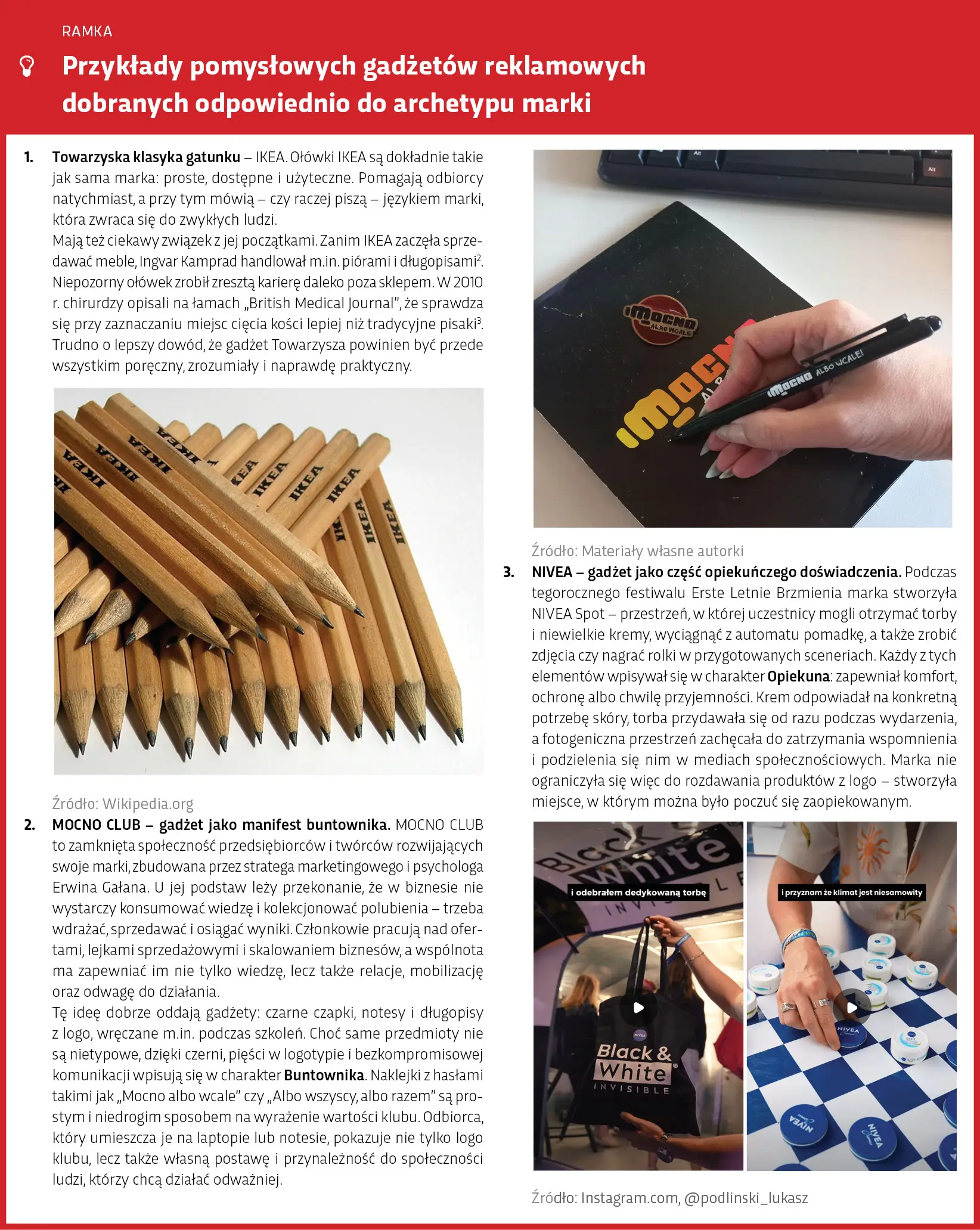 Przykłady pomysłowych gadżetów reklamowych dobranych odpowiednio do archetypu marki